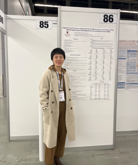 Yuan Yang (PhD student) presents research on cognitive performance and exposures to different rescue activities at the world trade center following the terrorist attacks of 9/11/2001.